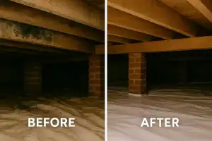 Before and After Mold Remediation